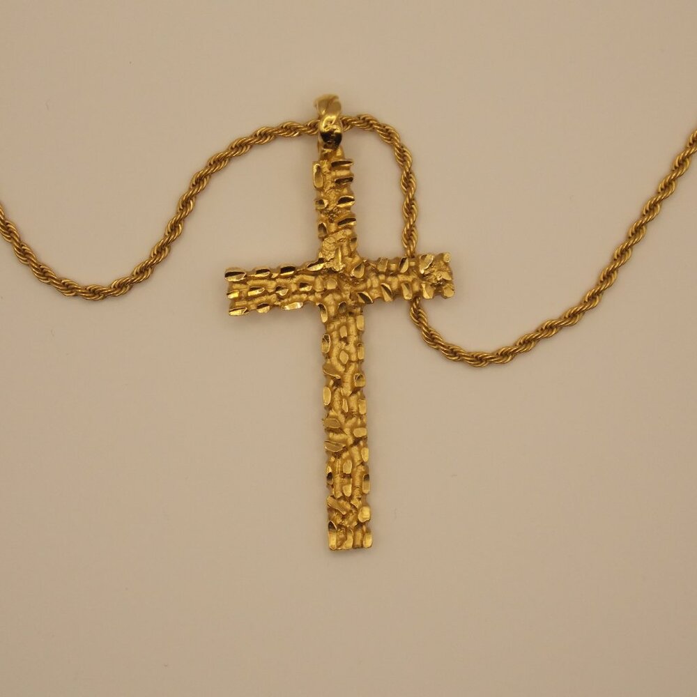 24" 24K Gold Plate Cross